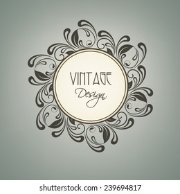 Beautiful rounded floral decorated frame with space for your message.