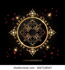 Beautiful rounded vintage frame design in gold