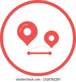 Beautiful Route Vector Glyph icon