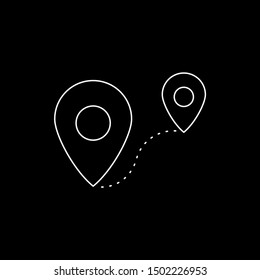 Beautiful Route vector line icon