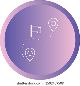 Beautiful Route vector line icon