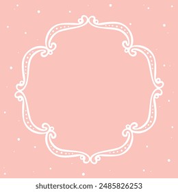 Beautiful royal regal vintage frame border in bold outline hand drawing illustration style