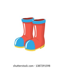 beautiful rubber boots vector illustration