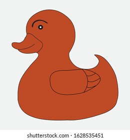 Beautiful Rubber Duck vector illustration cartoon.