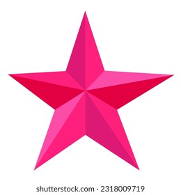 Hermosa estrella de rubí con fondo blanco.