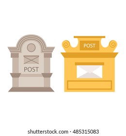 Beautiful rural mailboxes vector illustration
