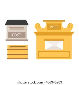 Beautiful rural mailboxes vector illustration
