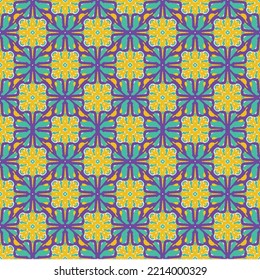 Beautiful SAFAVIEH flower cartoon seamless flower abstract fabric pattern background, art illustration wallpaper fashion decoration.