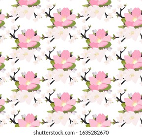 Beautiful sakura flower pattern for spring/summer time fashion.