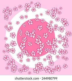 Beautiful Sakura flower. Vector illustration background.
