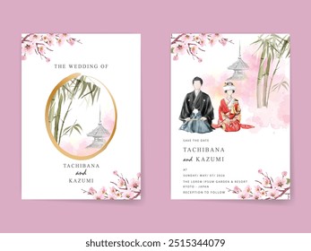 belo sakura aquarela convite cartão