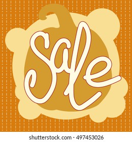 Beautiful Sale concept with pumpkin