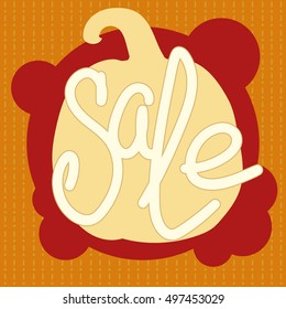 Beautiful Sale concept with pumpkin