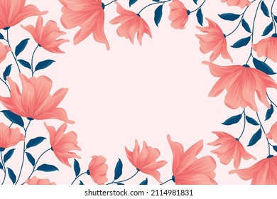 Beautiful Salmon Colored Flower Background Stock Vector (Royalty Free