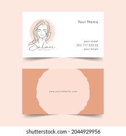 Beautiful Salon logo and business card design template