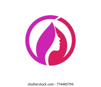 beautiful salon logos icon design