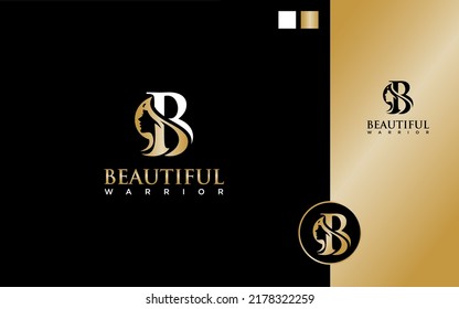 Beautiful Salon modern and luxury logo vector