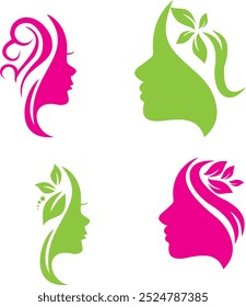  Beautiful Salon modern and luxury logo vector beauty hair logo premium vector 