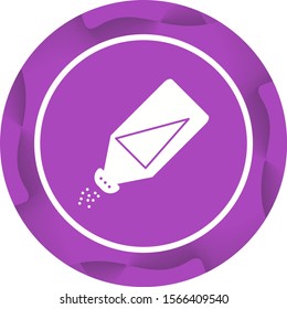Beautiful Salt Bottle Glyph Vector Icon