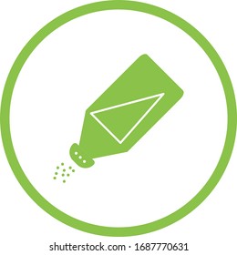 Schöne Salzflasche Vektorillustration Symbol
