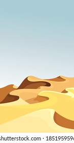 Beautiful sand dunes. Desert landscape in vertical orientation.