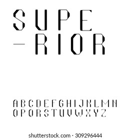 Beautiful sans serif font in uppercase