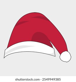 A beautiful Santa hat for background perfect for Christmas decorations, holiday themes, and festive designs.