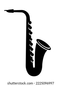 Beautiful saxophone on white background. Vector illustration