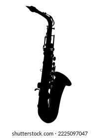 Beautiful saxophone on white background. Vector illustration