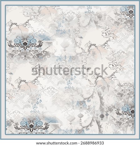 beautiful scarf design with amazing abstract patterns for printing