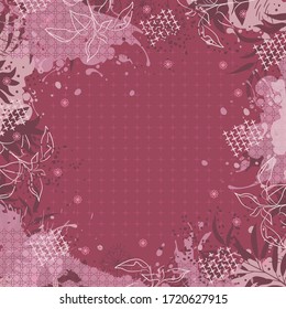 Beautiful scarf pattern with floral element. Hijab design