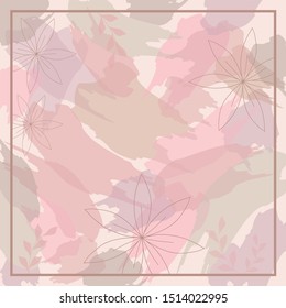 beautiful scarf pattern with pink color background