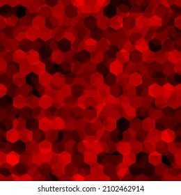 Hermoso patrón abstracto rojo escarlata. Fondo geométrico. Textura de cristal poligonal de goma de gema. Concepto de vidrio hexagonal de color vectorial para tarjetas de visita, diseño web o decoración
