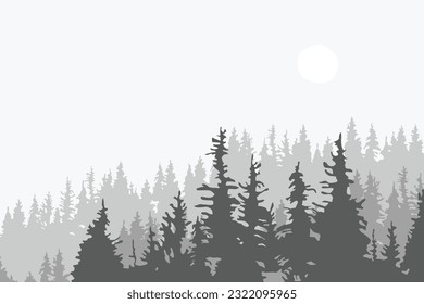 Beautiful scene of China forest in winter time