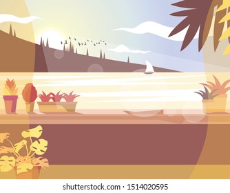 Beautiful Scenery /Background. Vector Illustration Isolated On White Background