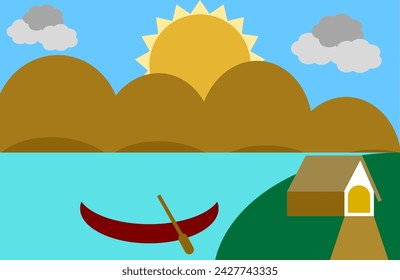 Beautiful Scenery Background Vector. Panoramic, Landscape, Hd Wallpapers