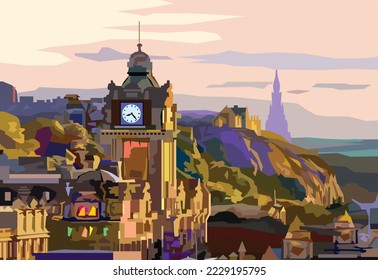 Beautiful scenery of the city in england