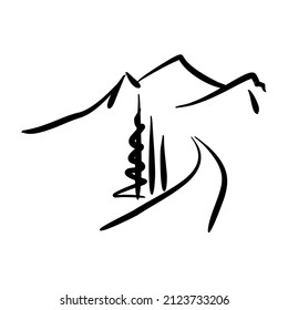 beautiful scenery vector design inspiration