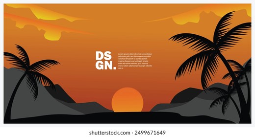 Beautiful scenic abstract background suitable for banners and social media