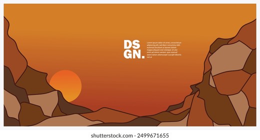 Beautiful scenic abstract background suitable for banners and social media