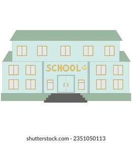 schönes Schulgebäude. Vektorgrafik