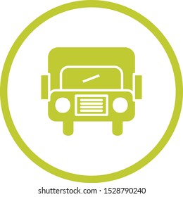 Beautiful School bus Vector Glyph Icon