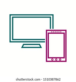 Beautiful Screens vector line icon