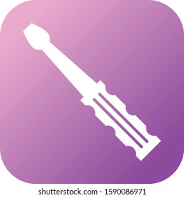Beautiful Screwdriver Glyph Vector Icon
