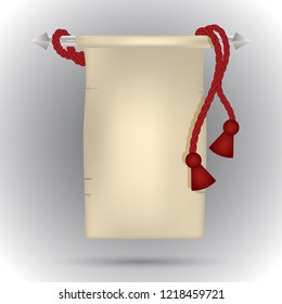 beautiful scroll with red tassels