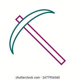 Beautiful Scythe Line Vector Icon