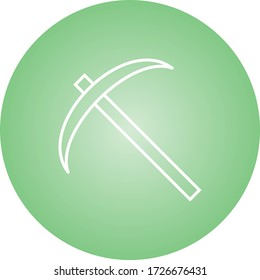 Beautiful Scythe Line Vector Icon