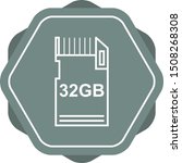Beautiful Sd card vector line icon