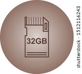 Beautiful Sd card vector line icon