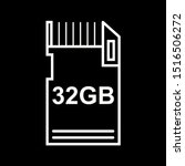 Beautiful Sd card vector line icon